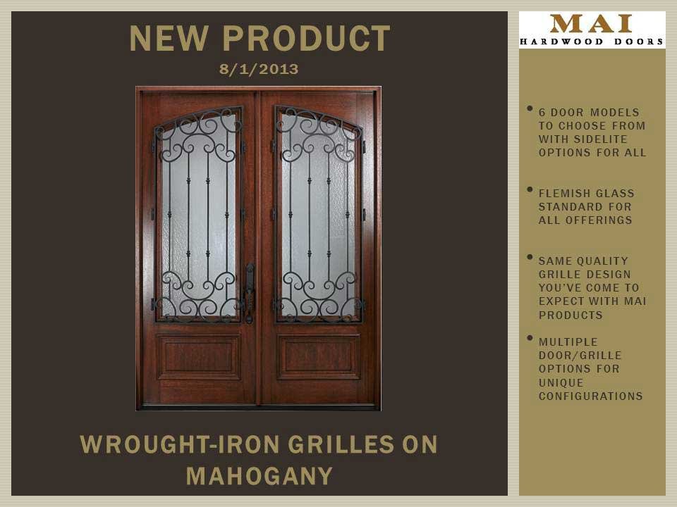 Wrought Iron Grilles on Mahogany