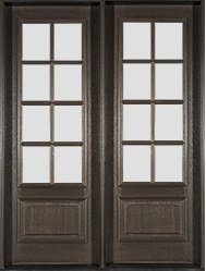 Affordable Mahogany Farmhouse Door with Flemish Glass